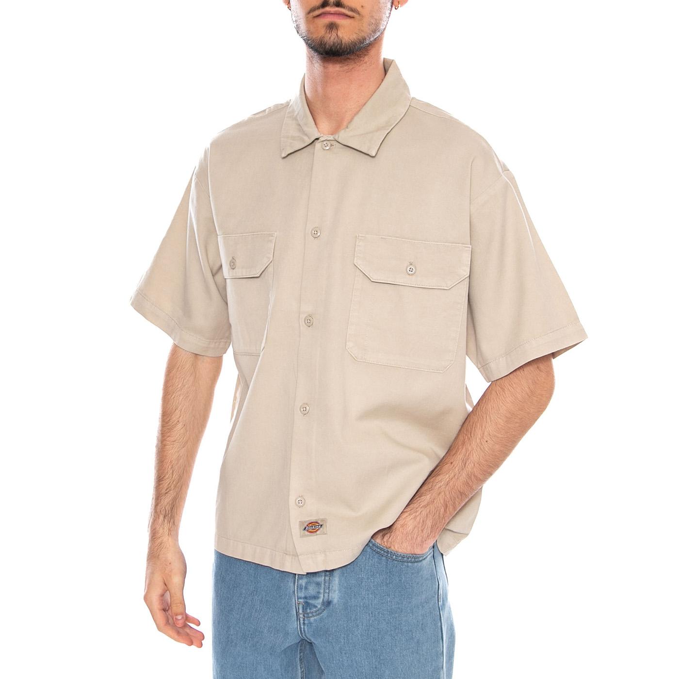 247 GD Work Shirt SS Stone - Camicia Maniche Corte Uomo Beige DK0A88N9 OST DICKIES 