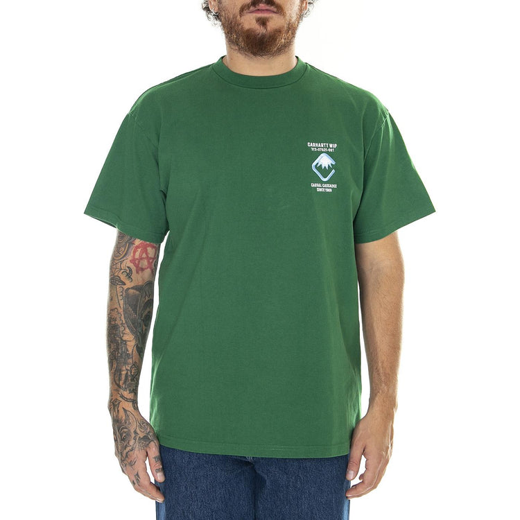 S/S Aspen T-Shirt Aspen Green /heavy enzyme wash - Maglietta Girocollo Uomo Verde I032413.1NR4G  CARHARTT WIP 