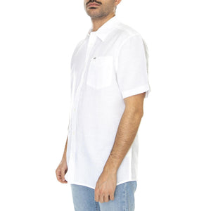 SS 1 Pocket Shirt White - Camicia Maniche Corte Uomo Bianca W5K0LO98  WRANGLER 