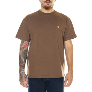 S/S Chase T-Shirt Tamarind / Gold - Maglietta Girocollo Uomo Marrone I026391.1R0XX  CARHARTT WIP 