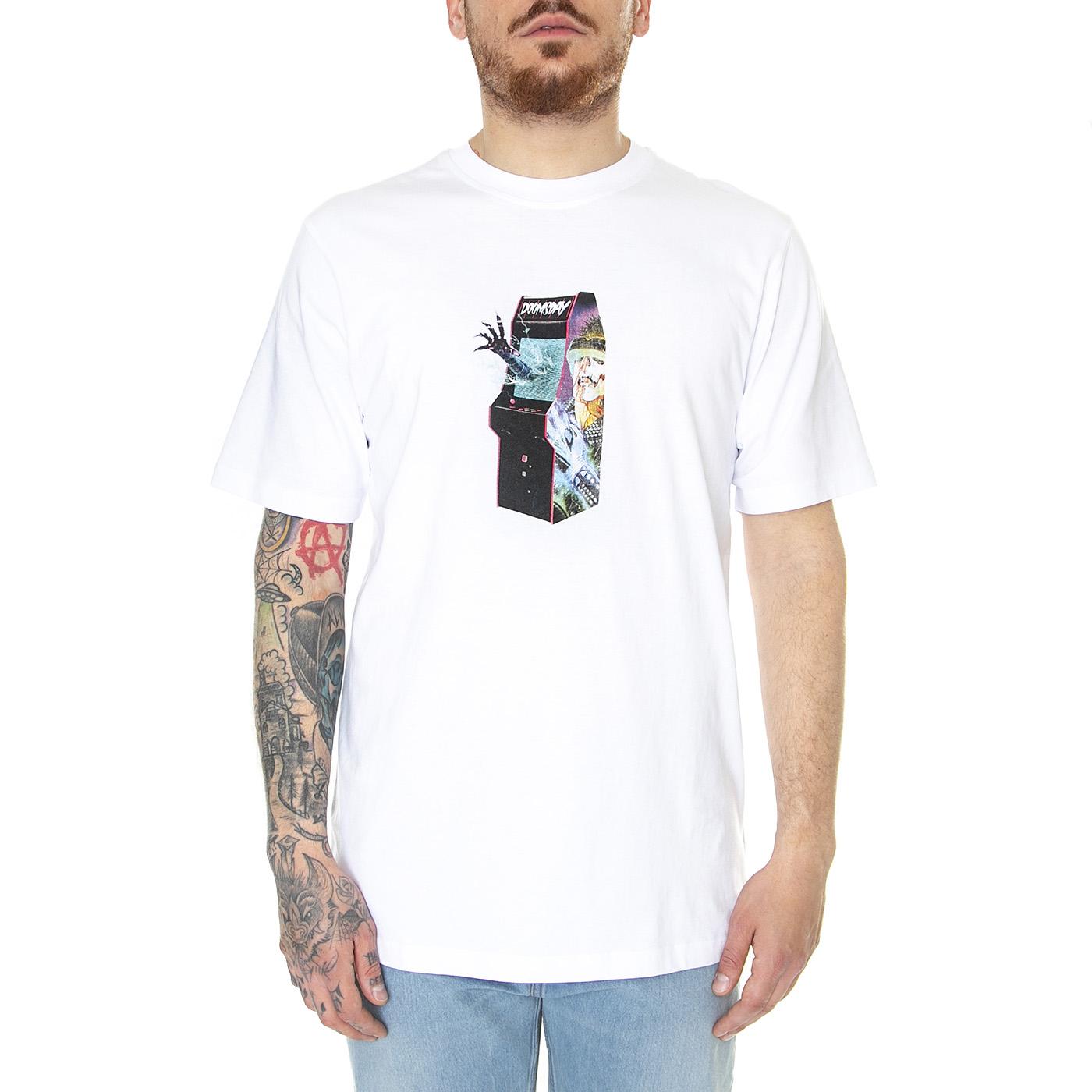 M' Arcadeath T-Shirt White - Maglietta Girocollo Uomo Bianca TSH0379WHT  DOOMSDAY 