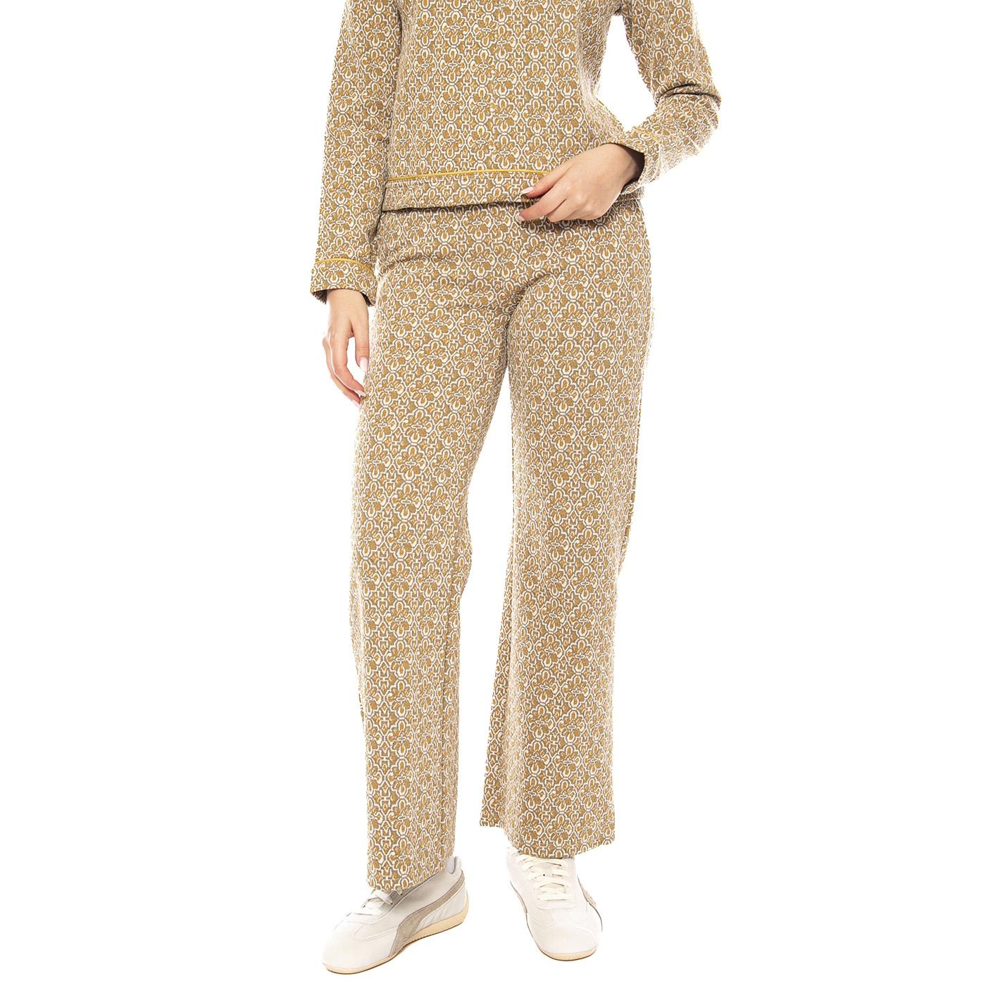 MD M Trousers 514 Oil Tile - Pantaloni Donna Gialli / Multicolore 3.73.027.19 . MD'M 