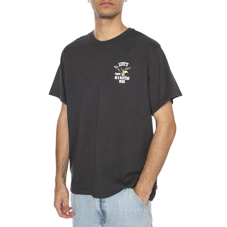 SS Relaxed Fit Tee Western Wind Eagle 1 Black - Maglietta Girocollo Uomo Nera 16143-2050 . LEVIS 