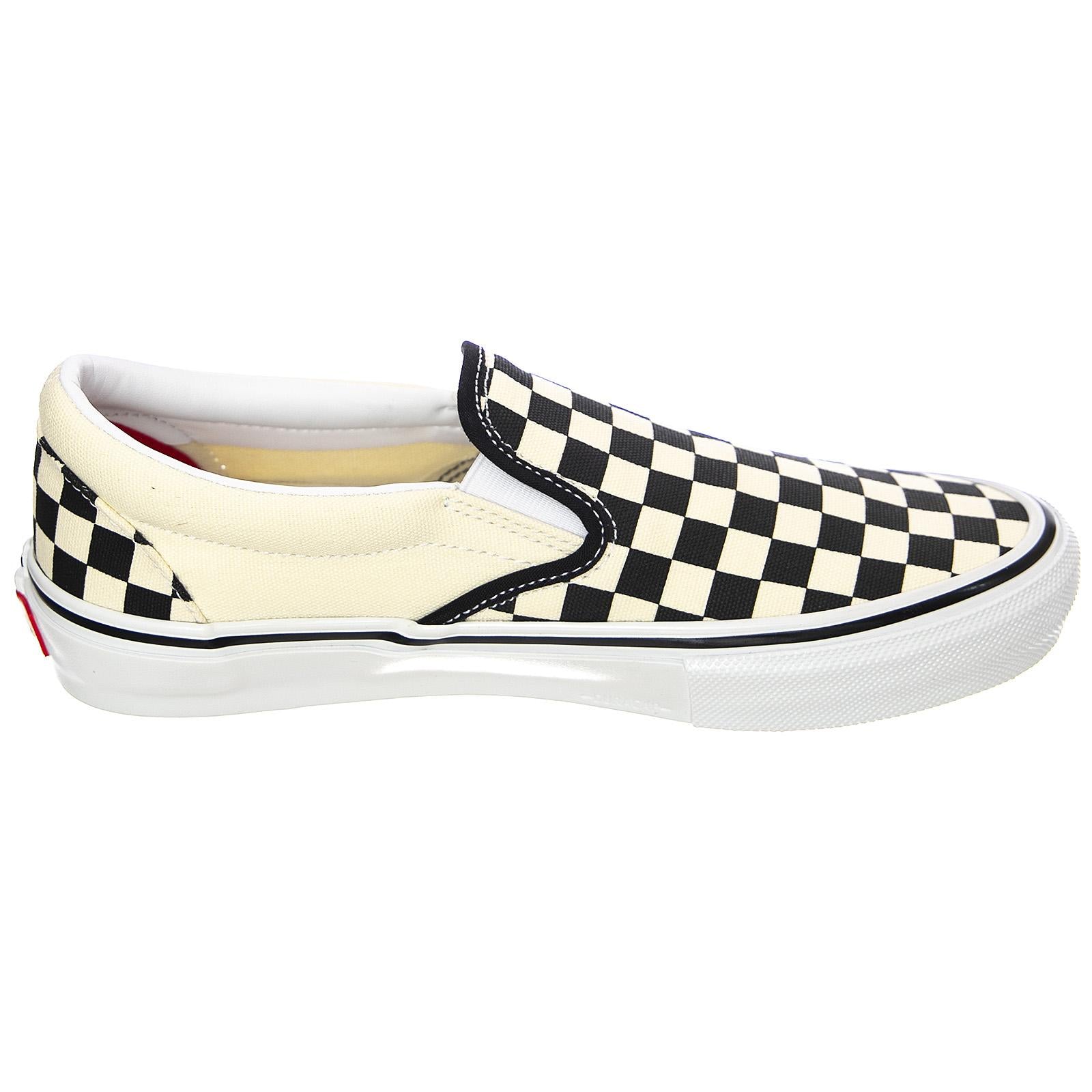 Mens Skate Slip-On Black / Off White Checkerboard Shoes VN0A5FCAAUH1  VANS 