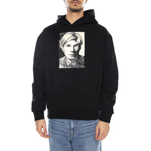 OBEY Warhole Fleece Black - Felpa con Cappuccio Uomo Nera 118164241 BLK OBEY 