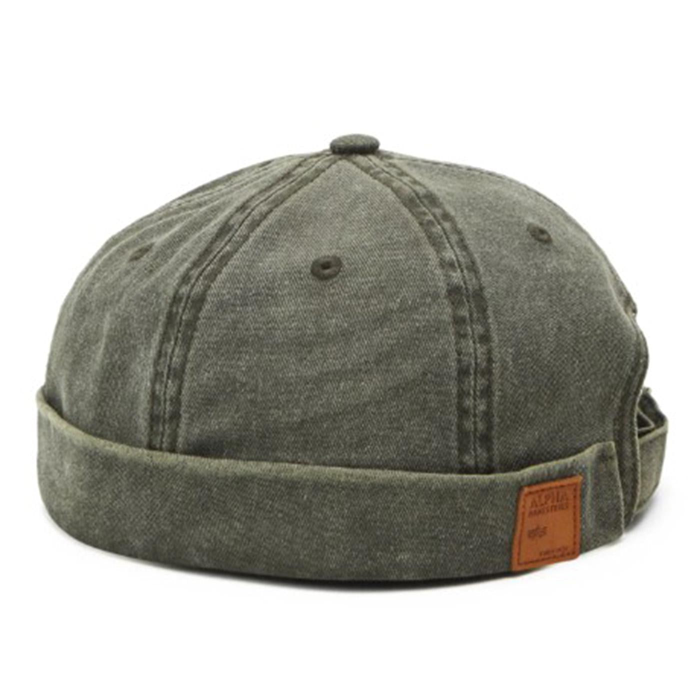 Docker Hat Black Olive - Cappellino Verde 136900-413  ALPHA INDUSTRIES 