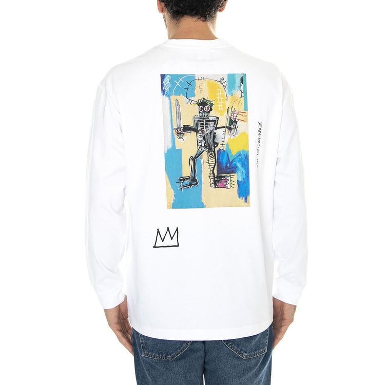 JMB LS Tee White / White - Maglietta Girocollo Maniche Lunghe Uomo Bianca 112359245  LEE 