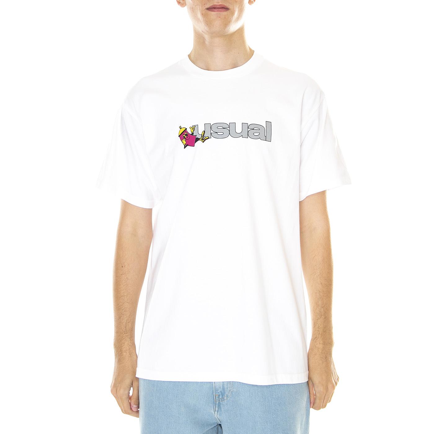 M' Jay T-Shirt White - Maglietta Girocollo Uomo Bianca S23TJAY-WHT  USUAL 