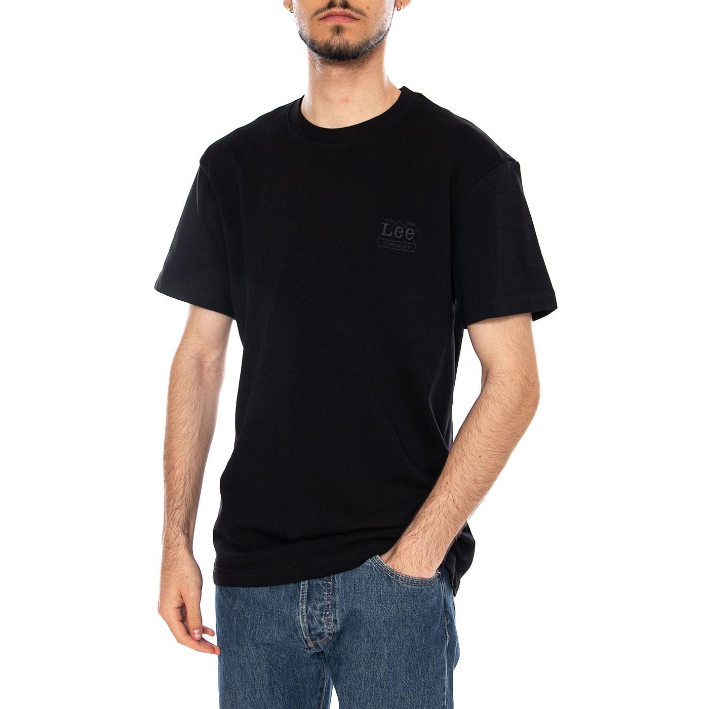 WORKWEAR ESS TEE BLACK - Maglietta Girocollo Uomo Nera 112378772 BLK LEE 