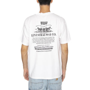 Vintage Fit Graphic Tee Badge BW 2HP White Brown - Maglietta Girocollo Uomo Bianca 87373-0214 . LEVIS 