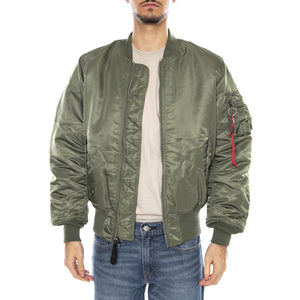 MA-1 Sage Green Jacket -- Giacca Reversibile Uomo Verde Salvia F100101 1 ALPHA INDUSTRIES 