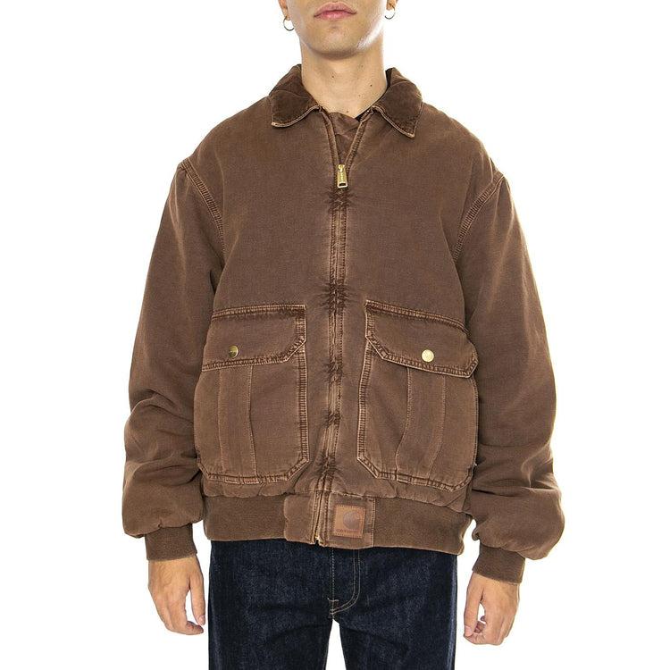 Stanton Jacket Chocolate / Chocolate stone dyed - Giacca Uomo Marrone I033826.2CU4J  CARHARTT WIP 