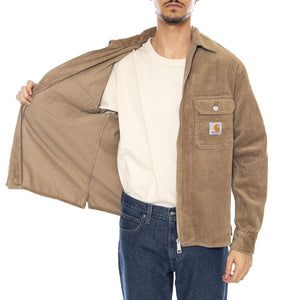 Reynold Shirt Jac Leather - Giacca Uomo Marrone I036049.8Y02 . CARHARTT WIP 