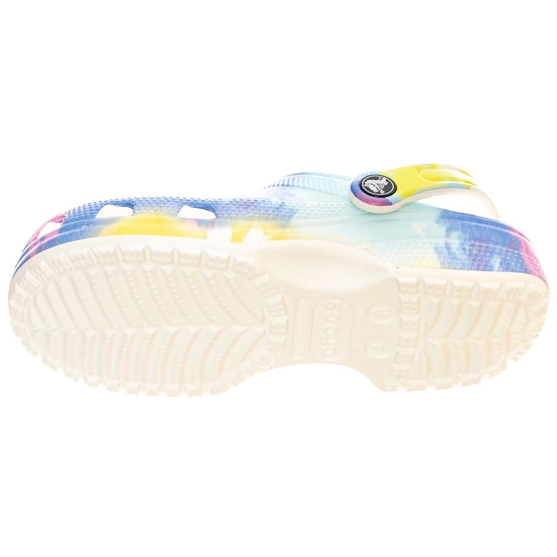 Classic Tie Dye Graphic Clog White / Multi Sandals CR.205453-WHMT  CROCS 