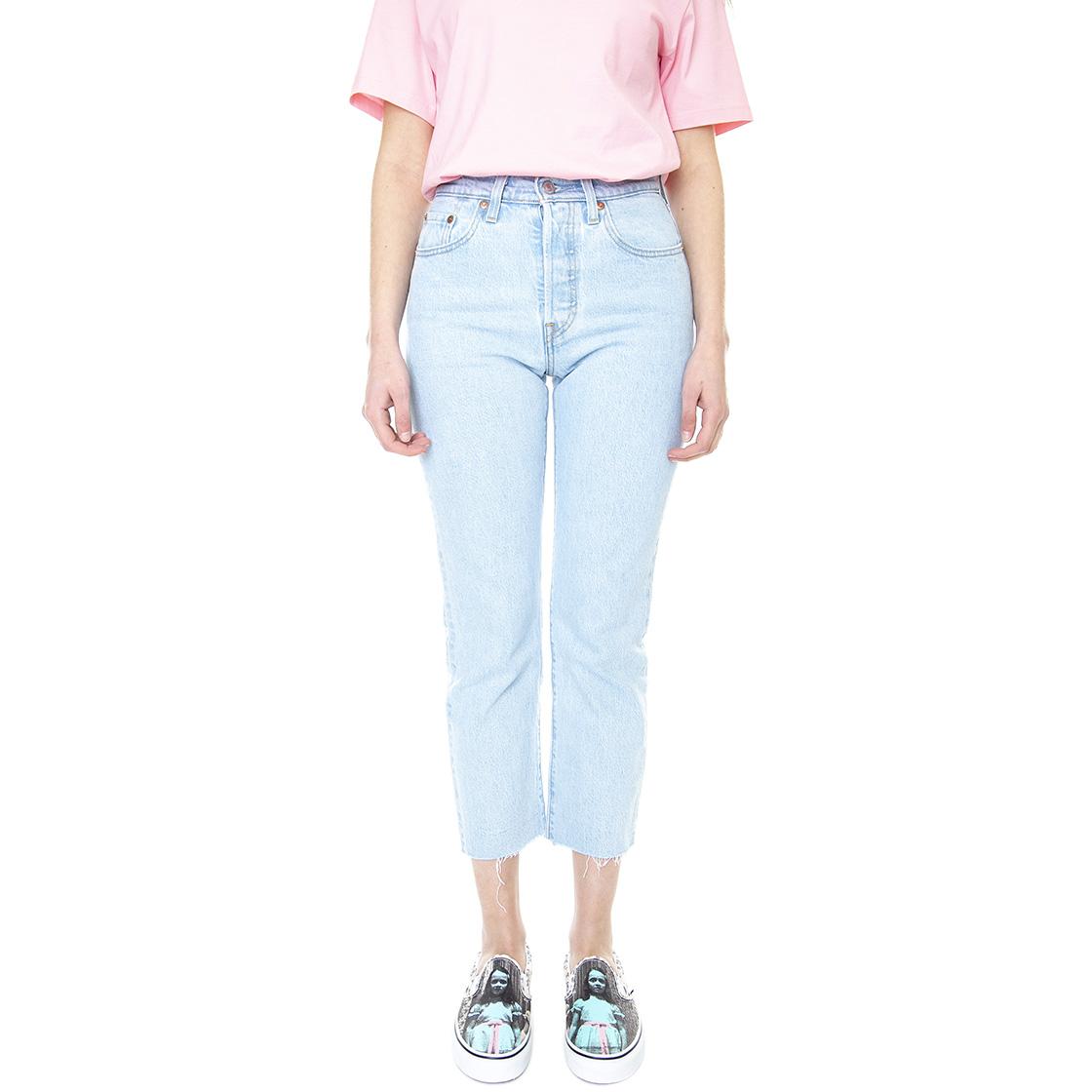 501 Crop Samba Goal - Denim Jeans Donna Blu Chiaro / Worn In 36200-0180  LEVIS 