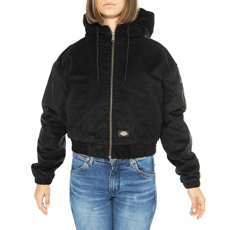 Corduroy Hooded Jacket W Black - Giacca Donna Nera DK0A4Z4HBLK1  DICKIES 