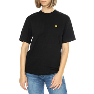 W' S/S Chase T-Shirt Black / Gold - Maglietta Girocollo Donna Nera I033045.00FXX . CARHARTT WIP 