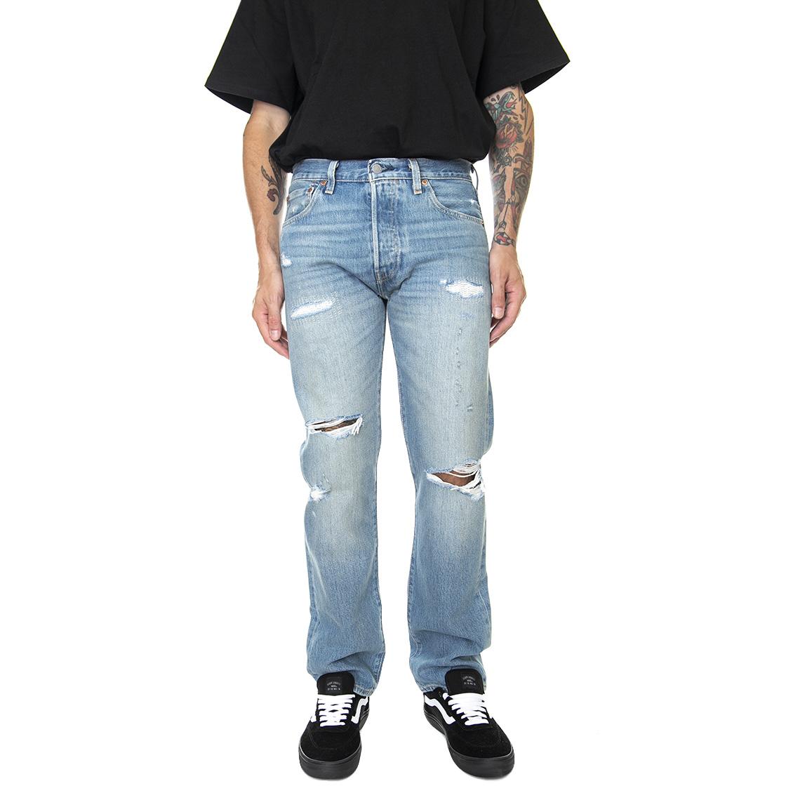 501 Levis Original Z0923 Light Indigo - Pantaloni Denim Jeans Uomo Blu 00501-3324 . LEVIS 