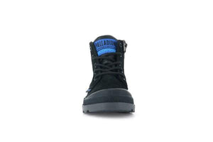 Pampa Hi Cuff Wp Oz Black / Black - Scarpe Stringate Profilo Alto Bambini Nere PAK57216-010-M  PALLADIUM 