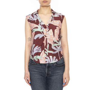 CAMISA CON ESTAMPADO MANGLAR FLOWERS - Top Donna Floreale Multicolore 61W/11246 FLW WILD PONY 