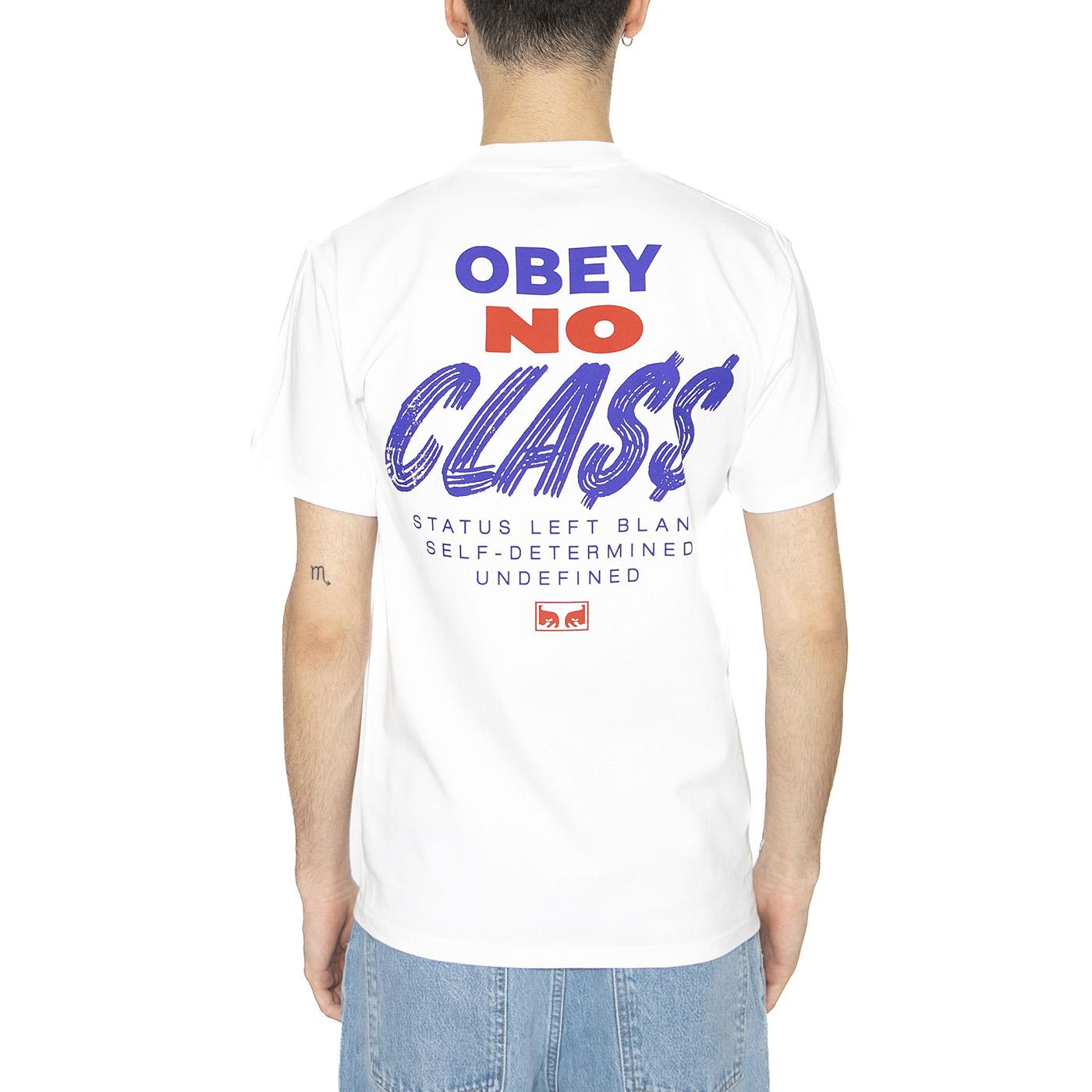 Obey Class Dropout Tee White - Maglietta Girocollo Uomo Bianca 165264092-WHT  OBEY 