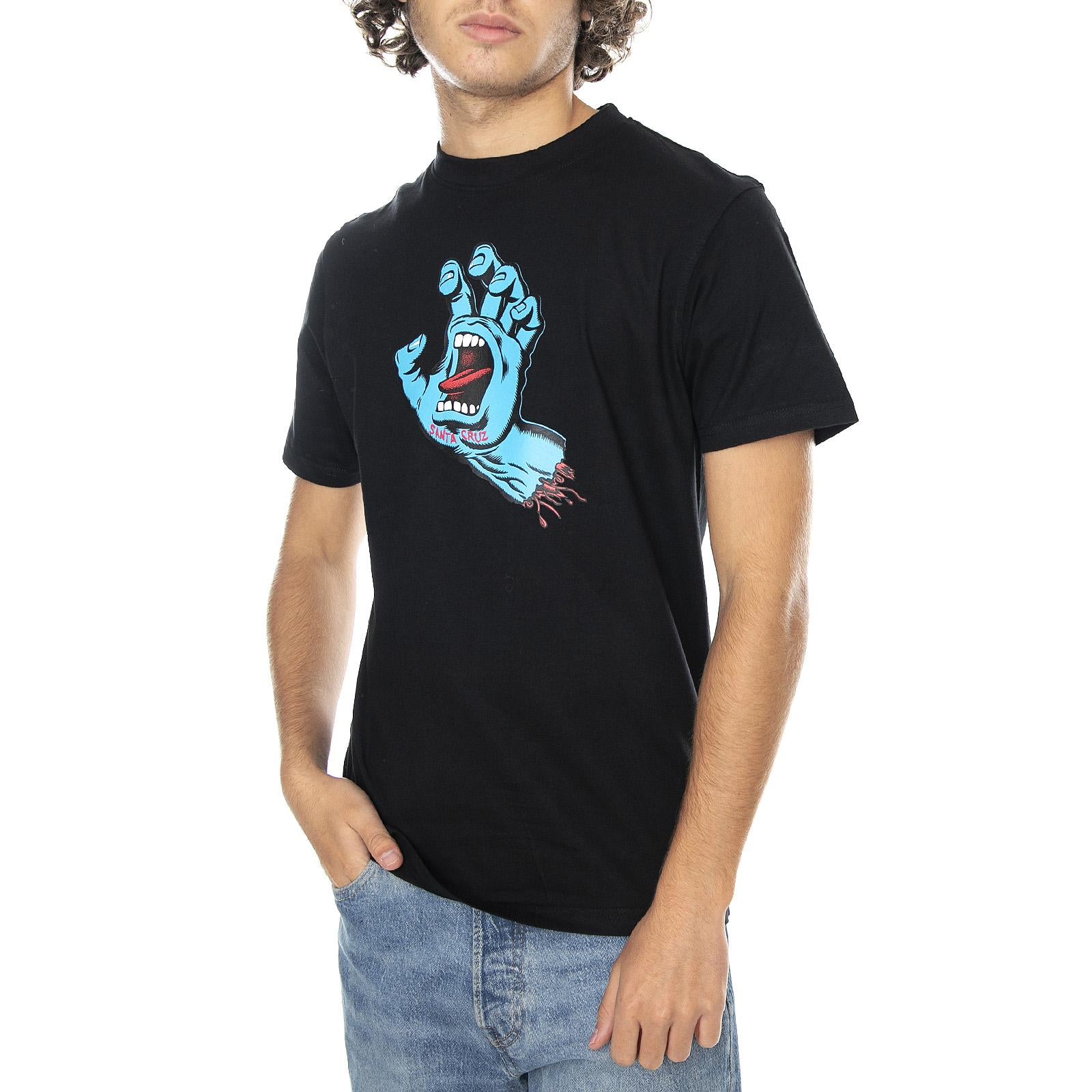  NEW Screaming Hand Tee Black  SANTA CRUZ 