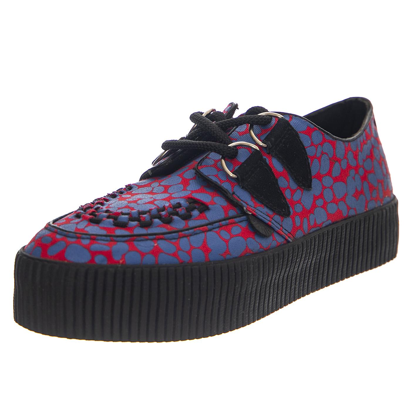 Hoxton Creeper Red / Leo Print - Scarpe Donna Multicolore VS-010X-RLEO  UNDERGROUND 
