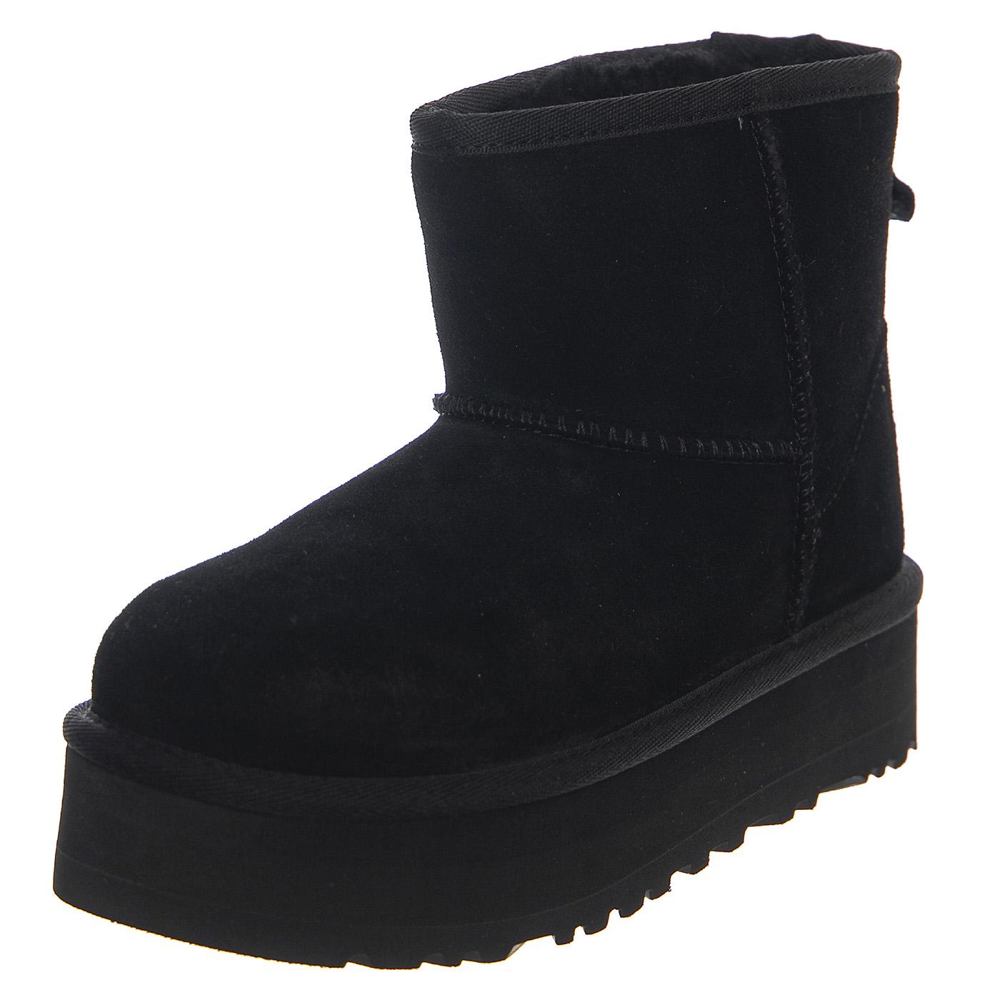 Mount Hope Fleece Black - Stivaletti Bambini Neri 1143700K-BLK  UGG 