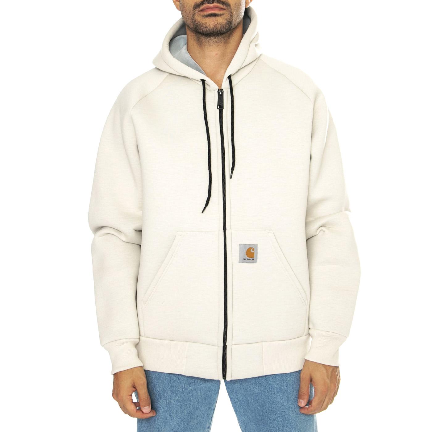 Car-Lux Hooded Jacket Moonbeam / Grey - Giacca con Cappuccio Uomo Beige I032935.2JYXX  CARHARTT WIP 