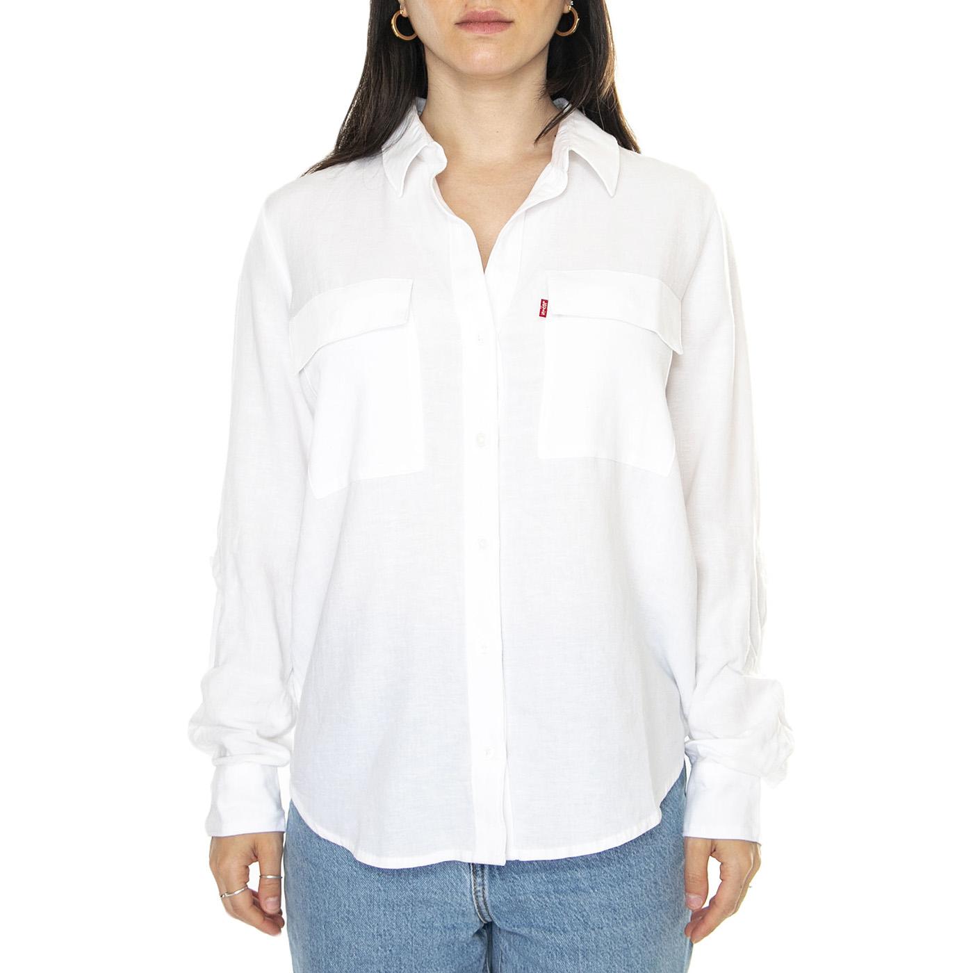 Doreen Utility Shirt Bright White Neutral - Camicia Donna Bianca A7467-0006  LEVIS 