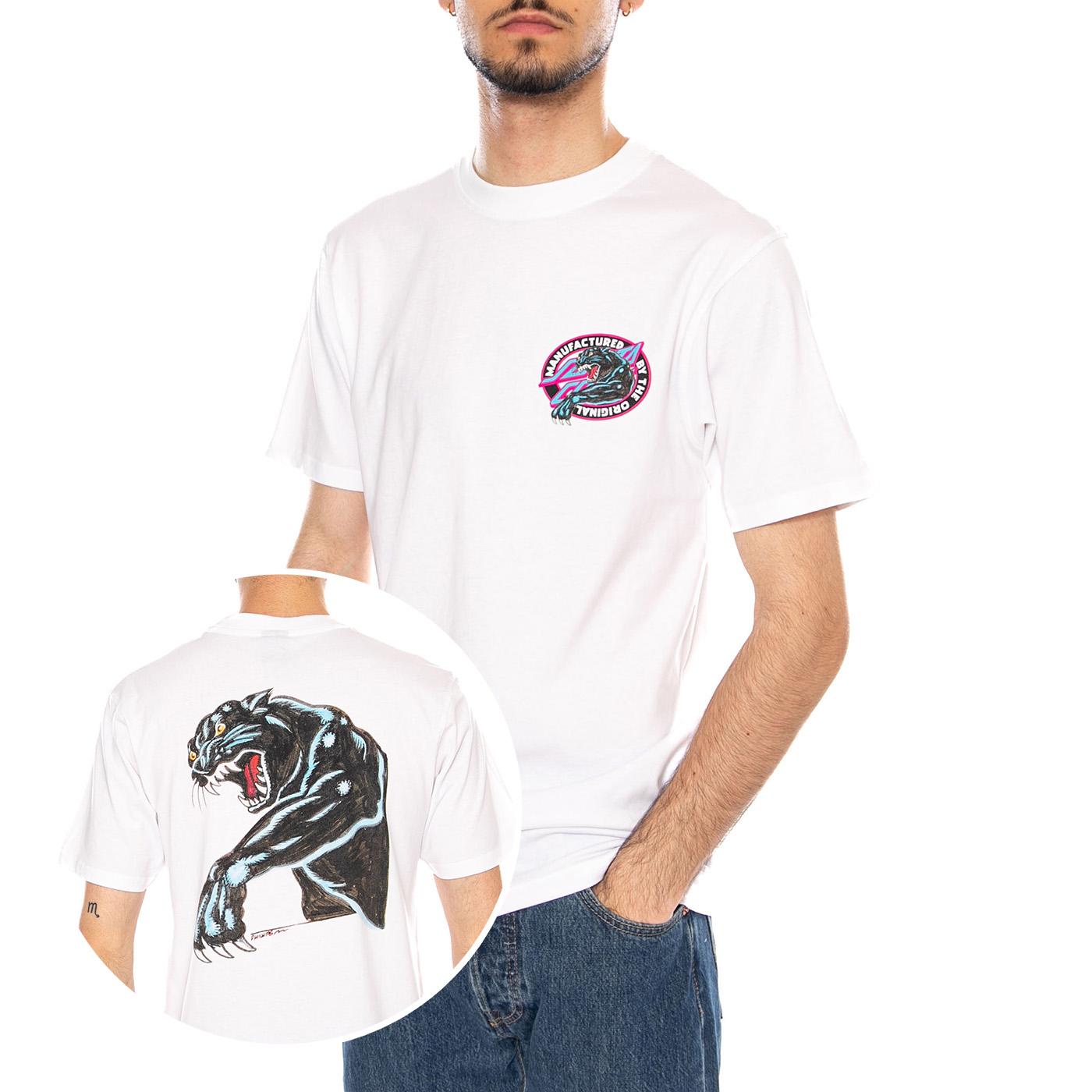 NATAS SKETCH PANTHER T-SHIRT - Maglietta Girocollo Uomo Bianca SCA-TEE-13275 WHT SANTA CRUZ 