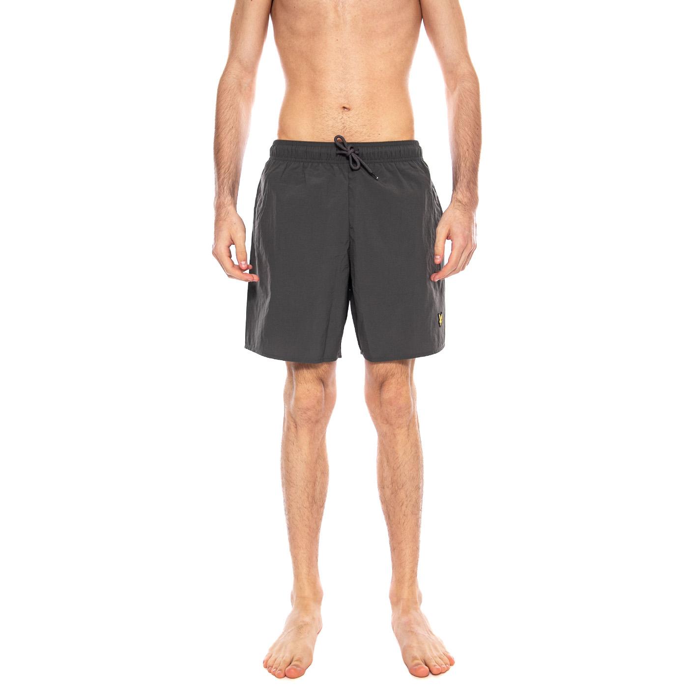 Plain Swim Short Gunmetal - Costume da Bagno Uomo Grigio SH1204VB W63 LYLE & SCOTT 