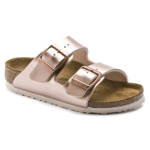 Kids Arizona Birko Flor Sandals - Electric Metallic Copper - Sandali Bambino Rosa - Calzata Stretta 1012478  BIRKENSTOCK 