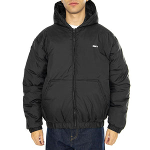 Retreat Hooded Jacket Black - Giacca Uomo Nera 121800547-BLK  OBEY 