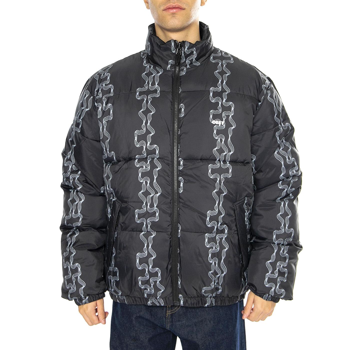 Benny Puffer Jacket Black Multi - Giacca Uomo Nera 121800507-BKM  OBEY 