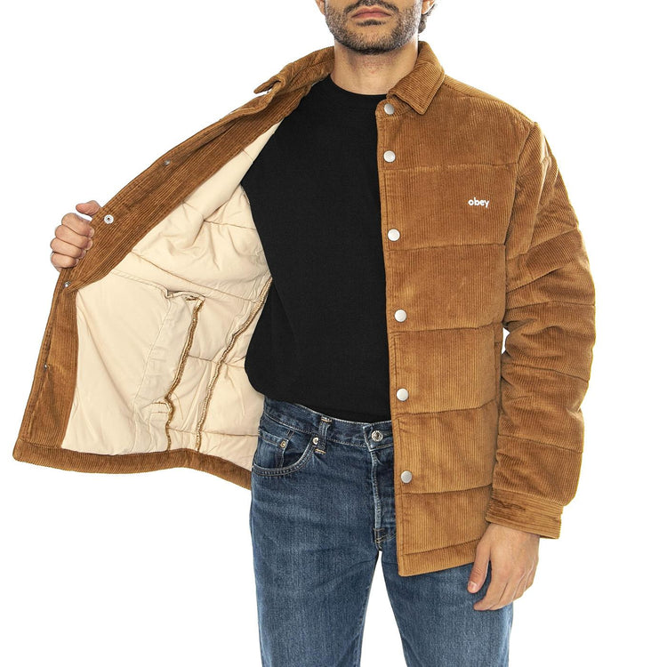 Gran Cord  Shirt Jacket Catechu Wood - Giacca Uomo Marrone 121160051-CTU  OBEY 