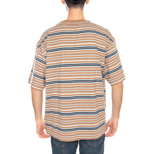 S/S Zane T-Shirt Zane Stripe, Peanut - Maglietta Girocollo Uomo Multicolore I036186 3KZXX CARHARTT WIP 