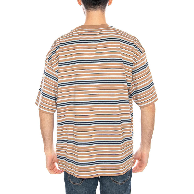 S/S Zane T-Shirt Zane Stripe, Peanut - Maglietta Girocollo Uomo Multicolore I036186 3KZXX CARHARTT WIP 