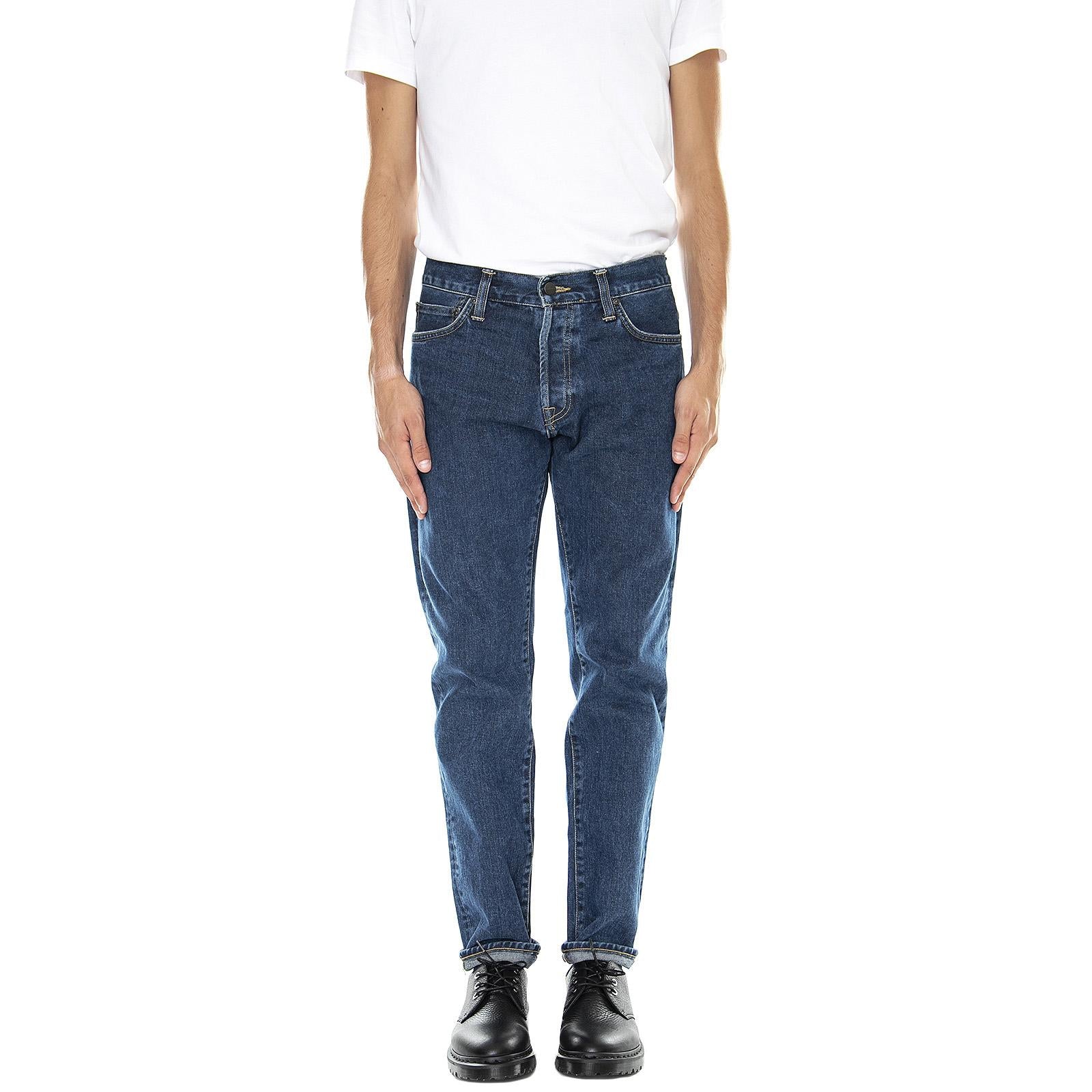 Klondike - Pantaloni Denim Jeans Uomo Blu I029207.01.06.32  CARHARTT WIP 