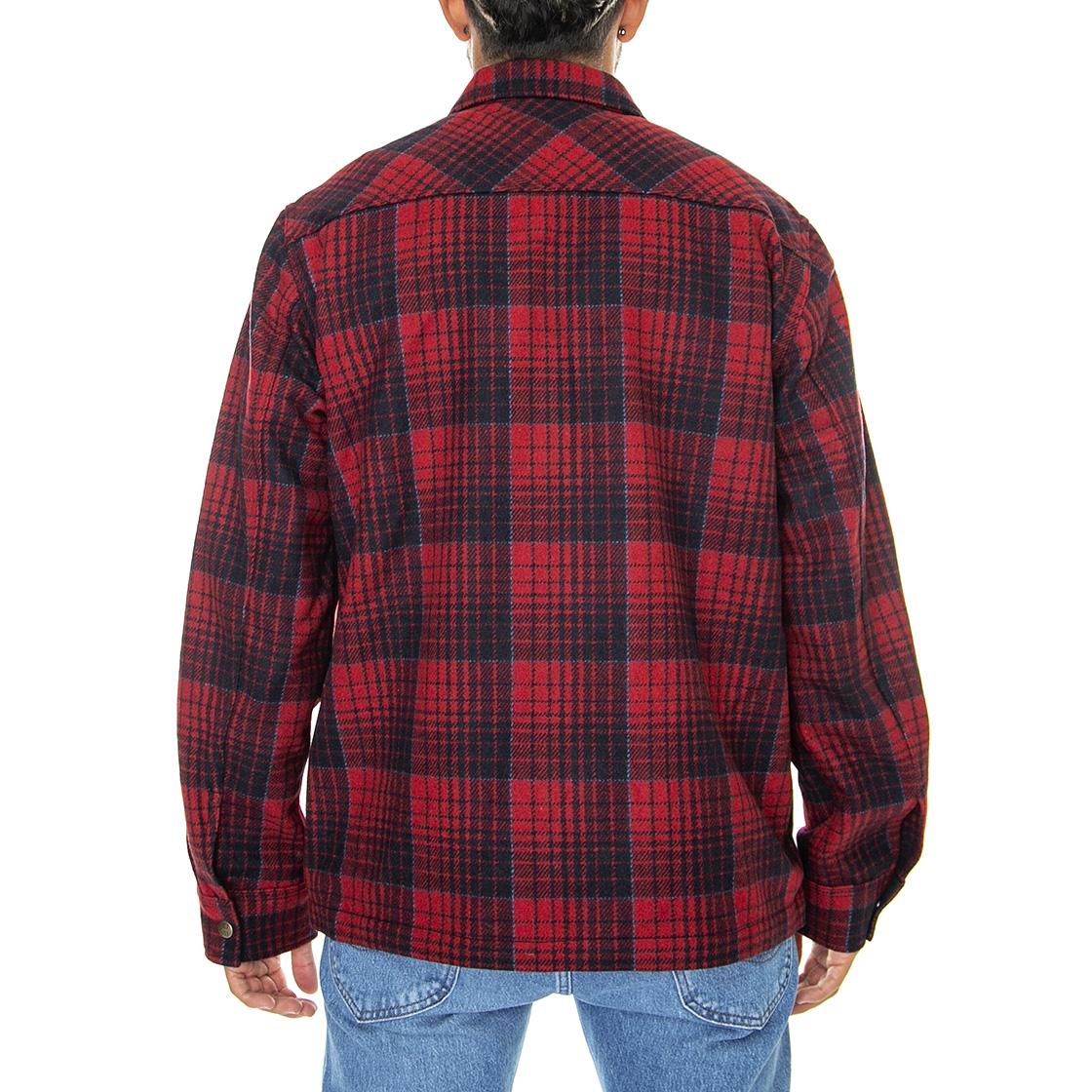 101 Wool Overshirt Salsa-L93BCFDG - Camicia Uomo Rossa / Multicolore 112322531  LEE 