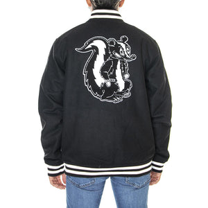 Checkerboard Research Varsity Jacket Black - Giacca Invernale Uomo Nera VN0A7S92BLK1  VANS 