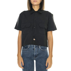 Silver Grove - Black - Camicia Mezze Maniche Donna Nera 05 300028-BK . DICKIES 