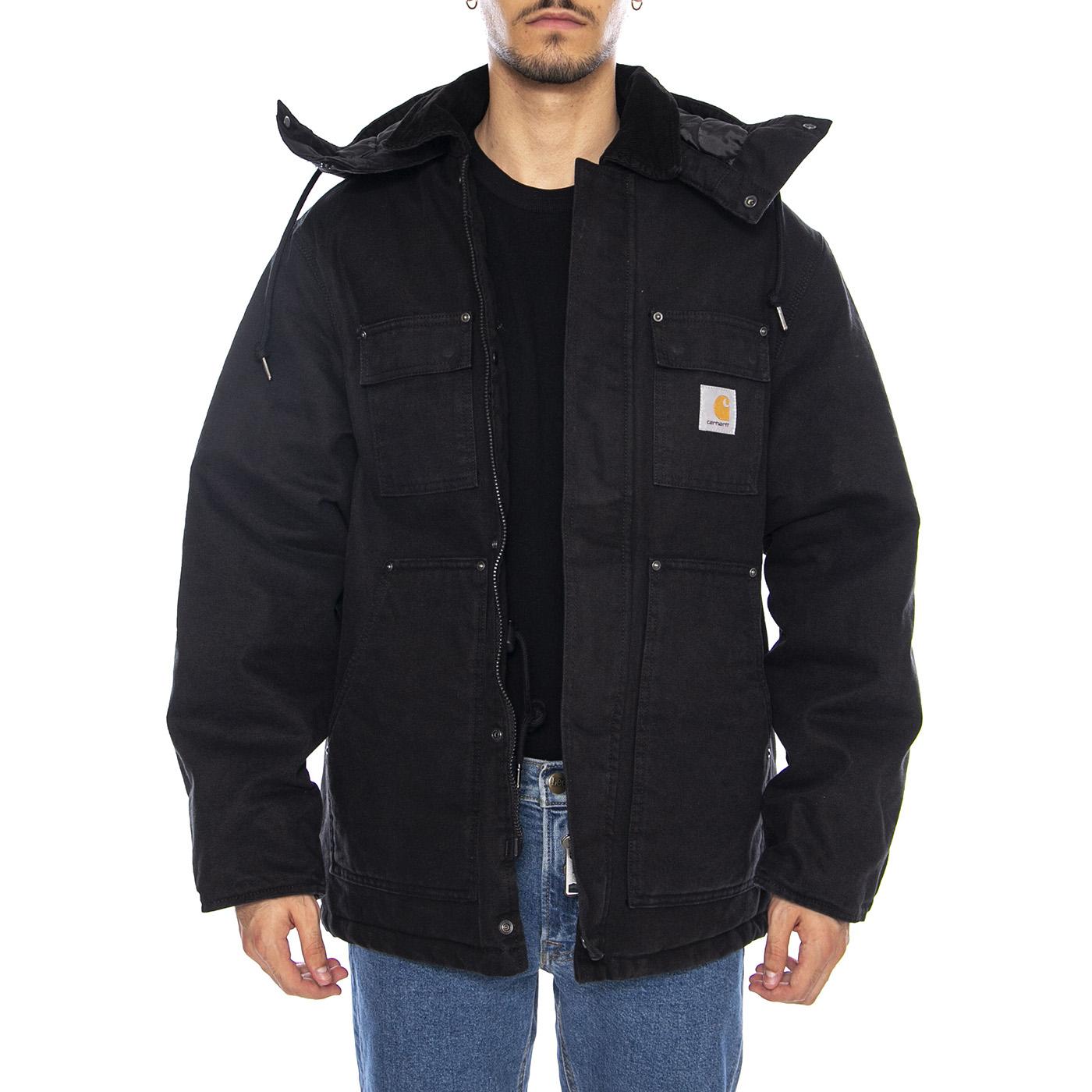 Ambel Coat Black / Black - Giacca con Cappuccio Uomo Nera I035616.00E06 . CARHARTT WIP 