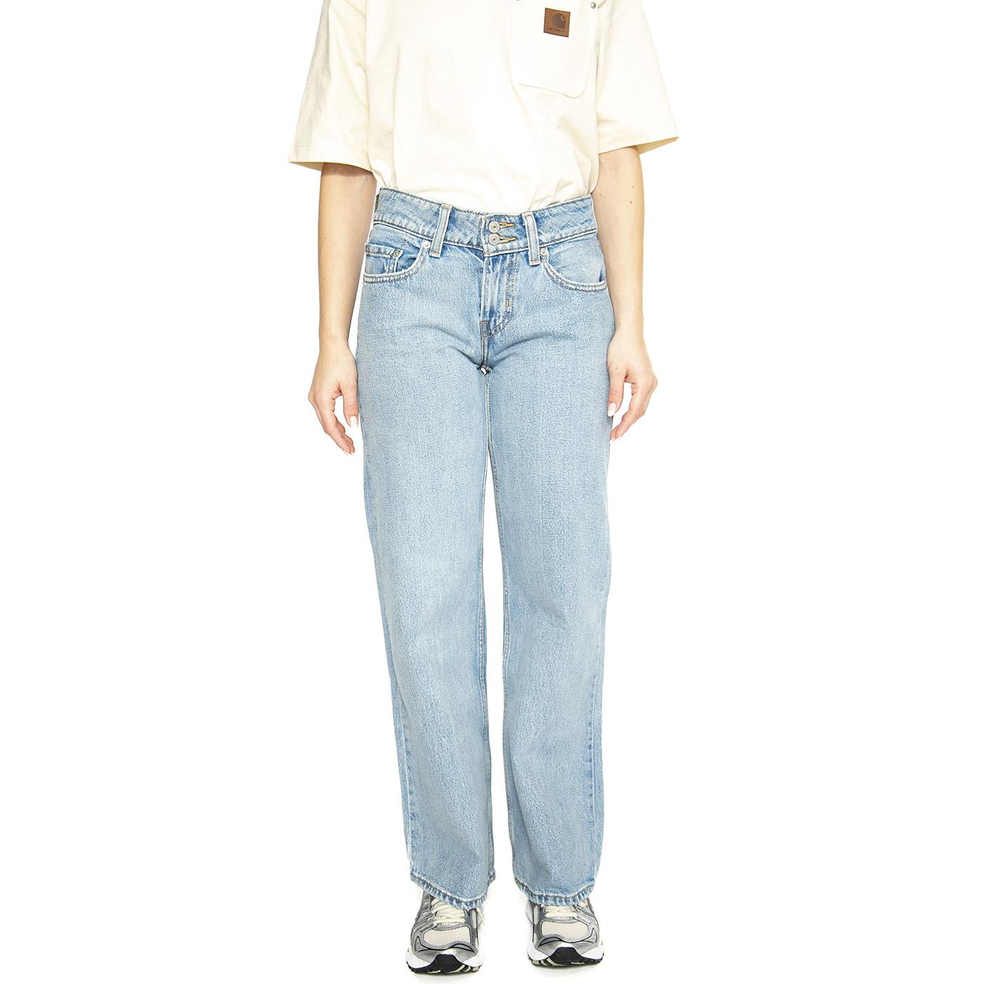 Superflow Not In The Mood Sone Light Indigo Flat Finish - Pantaloni Denim Jeans Donna Blu A7498-0000  LEVIS 