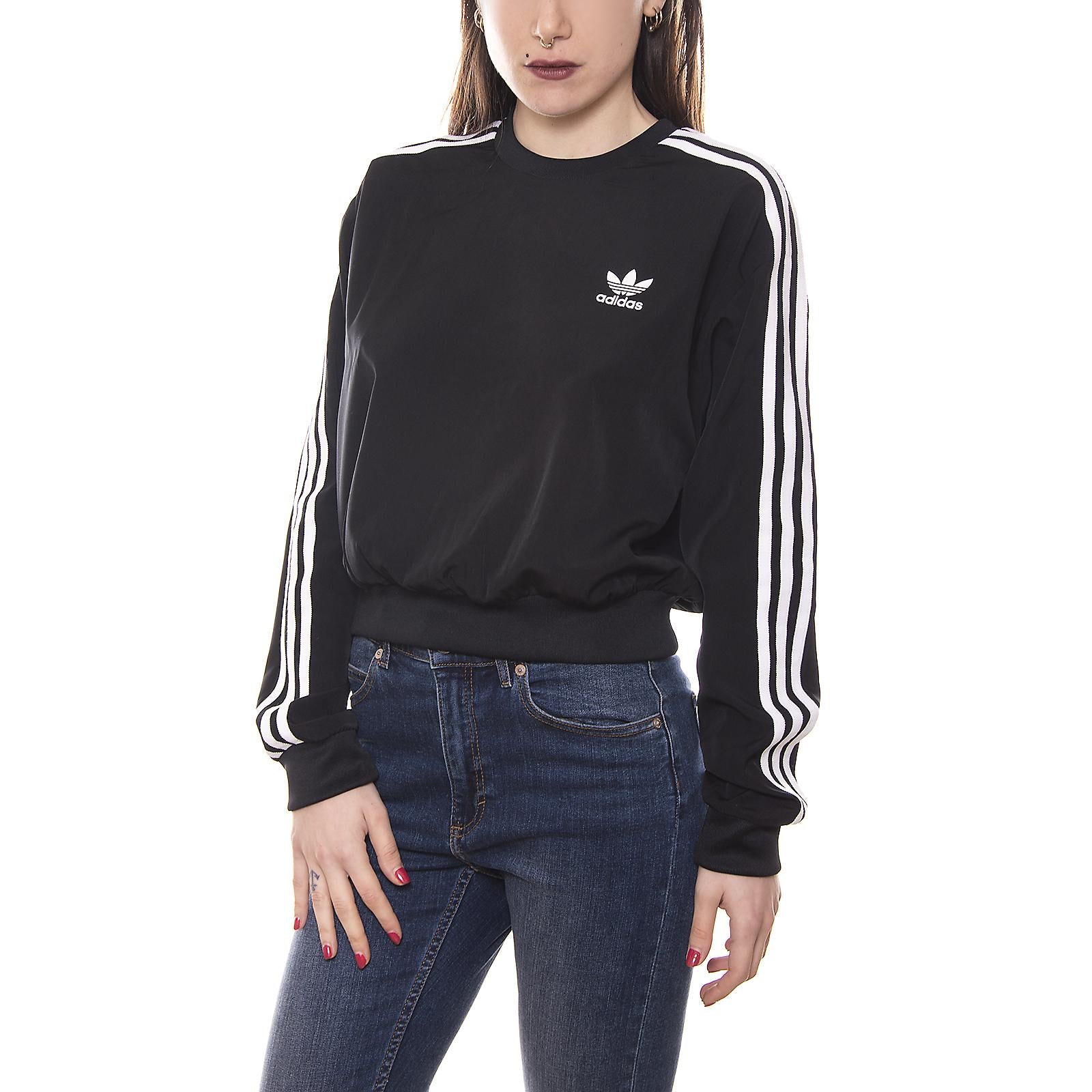 3S CROP SWEATER BLACK BJ8182  ADIDAS 