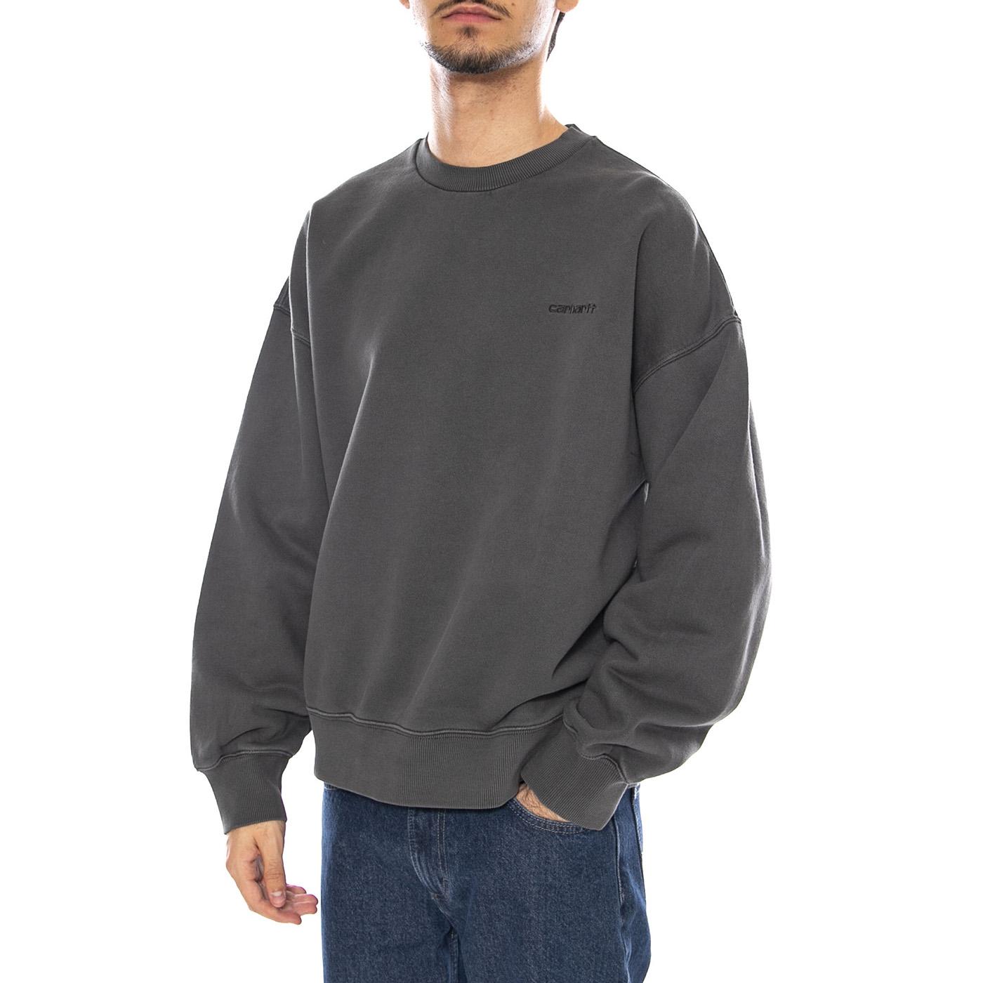 Benton Sweat Graphite - Felpa Girocollo Uomo Grigia I035436.87GD . CARHARTT WIP 