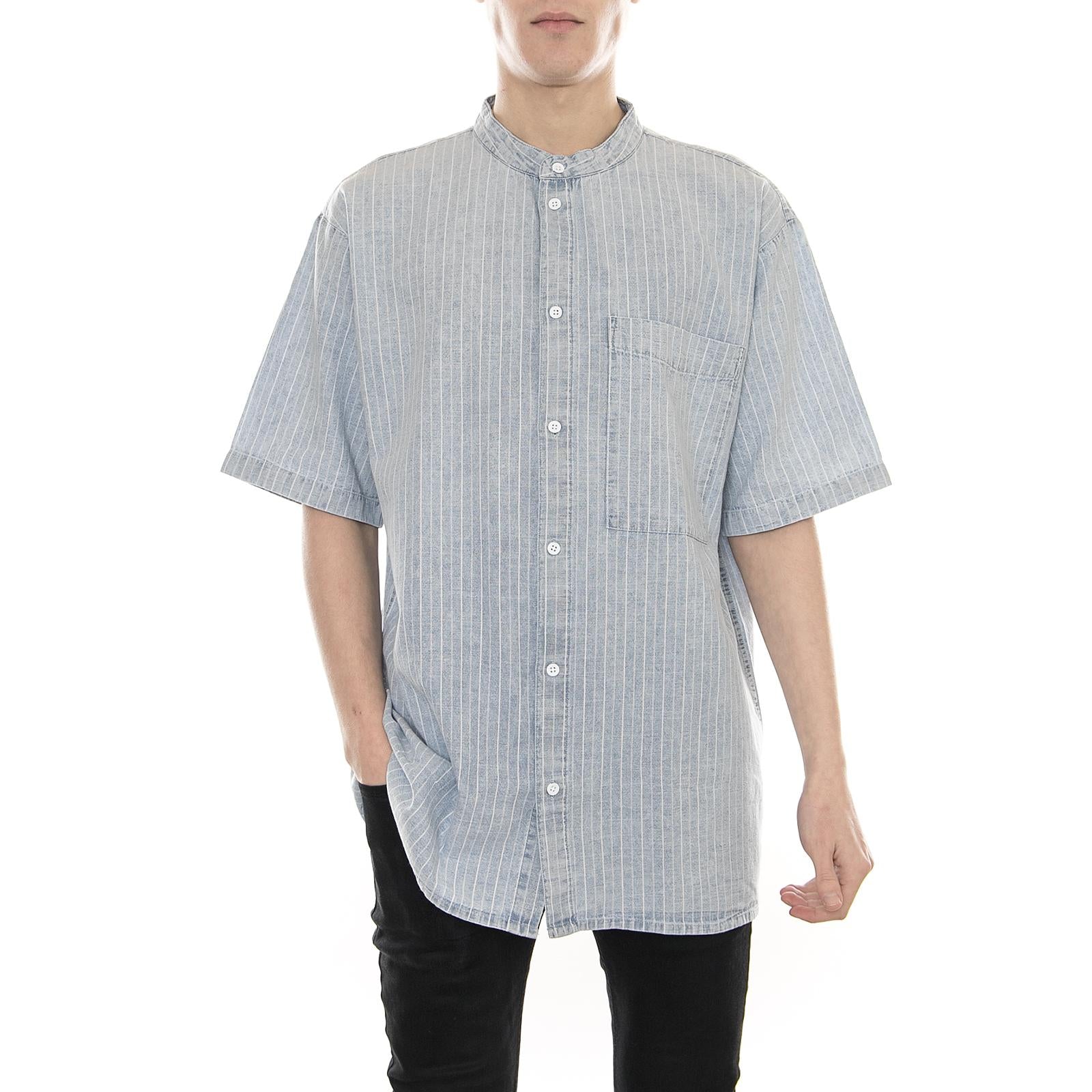Sergei Short Sleeve Light Blue Stripe 1811109-285  DR. DENIM 
