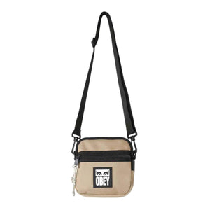 OBEY Small Messanger Bag Silver Grey - Borsello a Tracolla Beige 100010150 SIG OBEY 