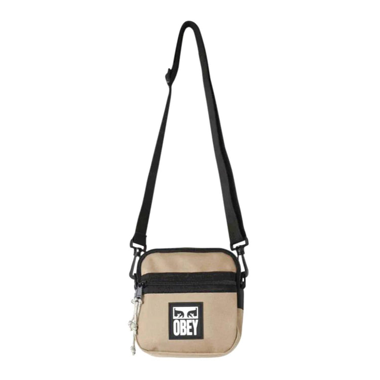 OBEY Small Messanger Bag Silver Grey - Borsello a Tracolla Beige 100010150 SIG OBEY 