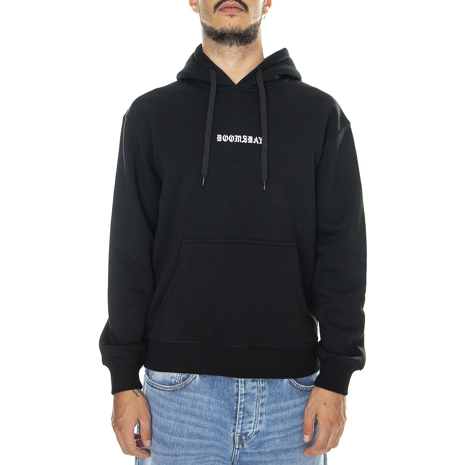 No More Space - Felpa con Cappuccio Uomo Nera HDY0052-BLK  DOOMSDAY 